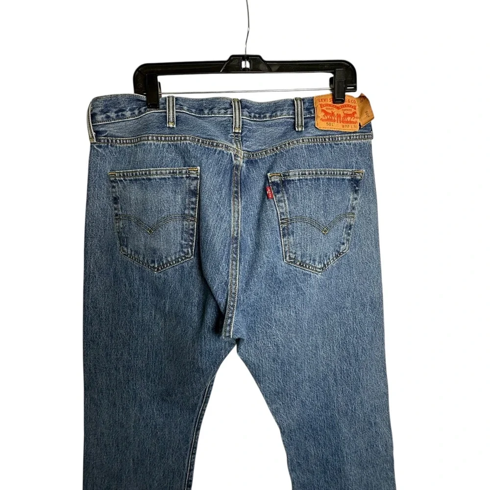 Levi Strauss 501 Mens Jeans Blue‎ Button Fly Straight Leg Waist 38 Inseam 30